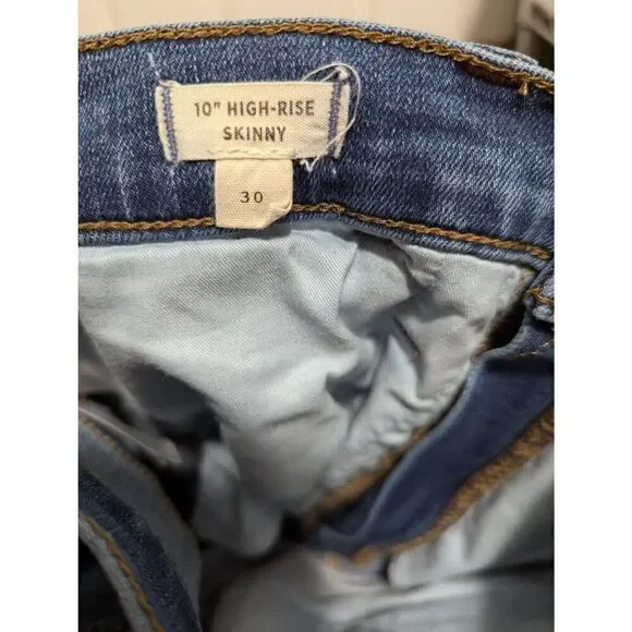 Madewell High Rise 10 Skinny Jeans size 30